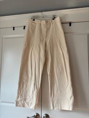 Madewell Cream Wide-Leg Jeans